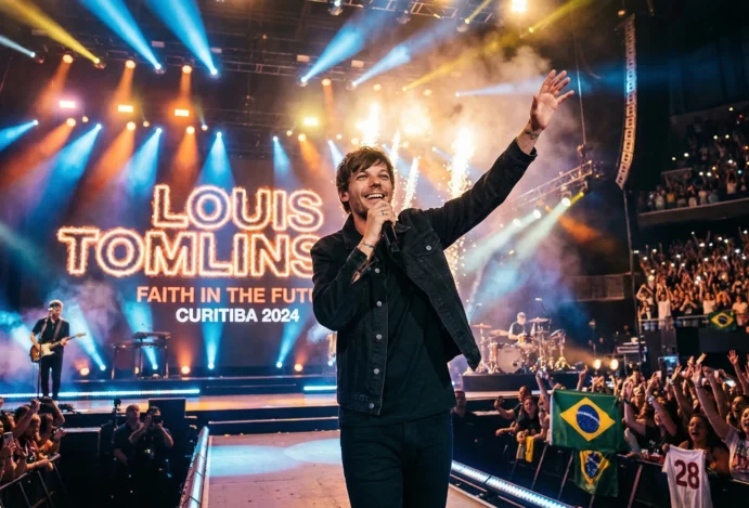 Louis Tomlinson: Iluminando Curitiba com Fé no Futuro e Música!