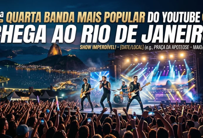 A Quarta Banda mais Popular do YouTube chega ao Rio de Janeiro