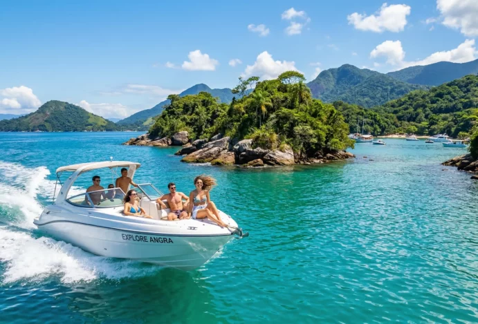 Angra dos Reis: Explore o Azul Turquesa de Lancha!