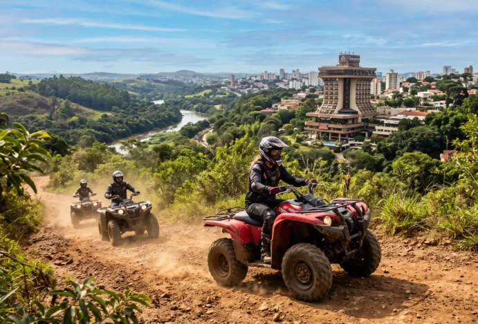 Passeio de Quadriciclo em Piracicaba: Aventura sobre rodas com hospedagem no Cassino Tower