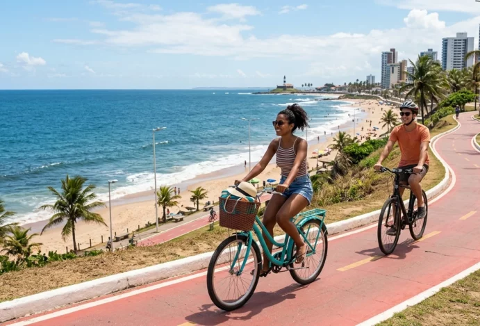 Descubra Salvador em duas rodas: pedalando pela orla da Pituba até Itapuã Descubra Salvador em duas rodas: pedalando pela orla da Pituba até Itapuã
