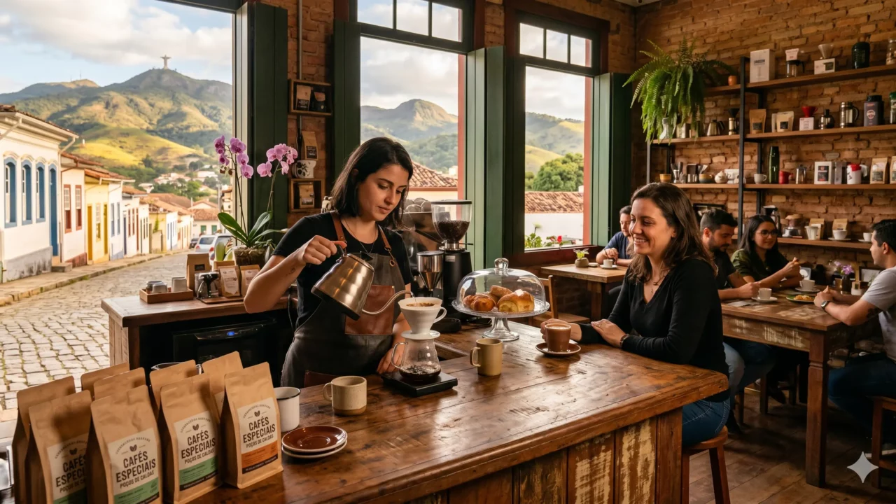 Cafeterias de Cafés Especiais em Poços de Caldas: o roteiro mais aromático da cidade vulcânica