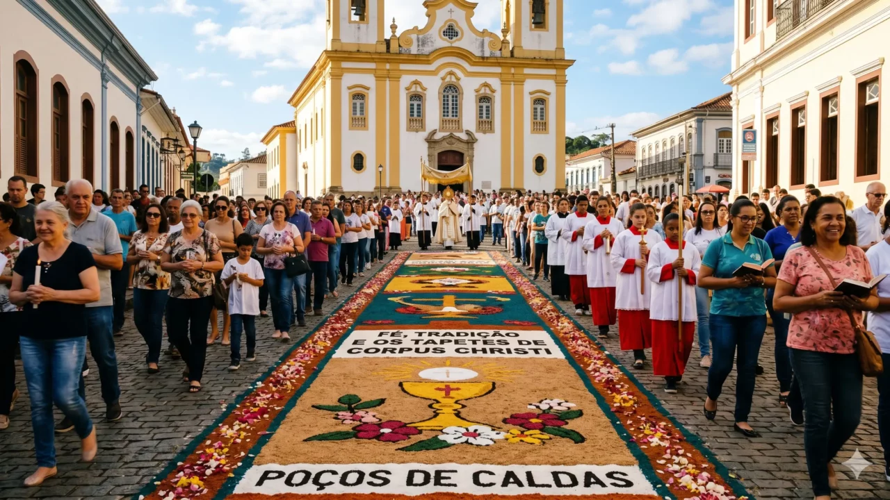 Fé, tradição e os tapetes de Corpus Christi em Poços de Caldas