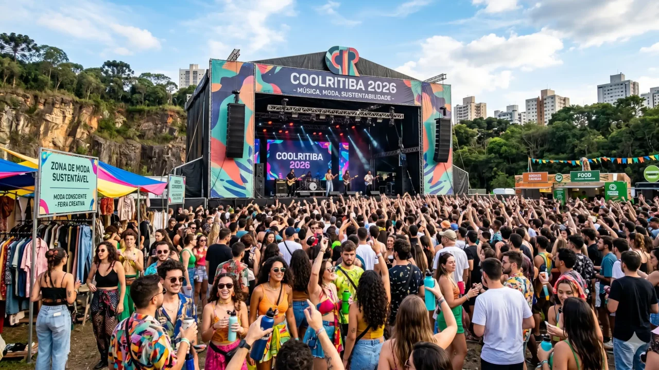 Festival Coolritiba 2026 em Curitiba: música, moda e sustentabilidade transformando o turismo cultural da capital paranaense