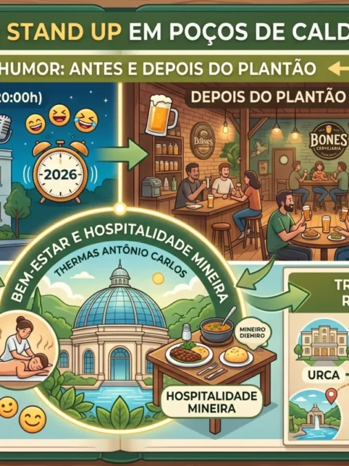 Stand Up Antes e Depois do Plantão em Poços de Caldas: guia completo para viver o humor, o bem-estar e a hospitalidade mineira em 2026
