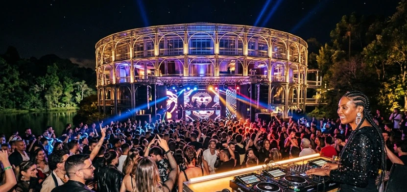 Honey Dijon em Curitiba: house music, moda e arquitetura na noite em que a Ópera de Arame vira pista