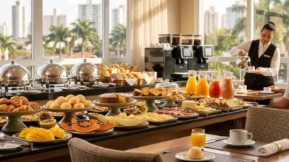 Hotel com café da manhã em Ribeirão Preto: por que esse detalhe define a qualidade de toda a estadia