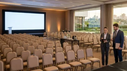Hotel para eventos corporativos em Ribeirão Preto: o que avaliar antes de fechar o contrato