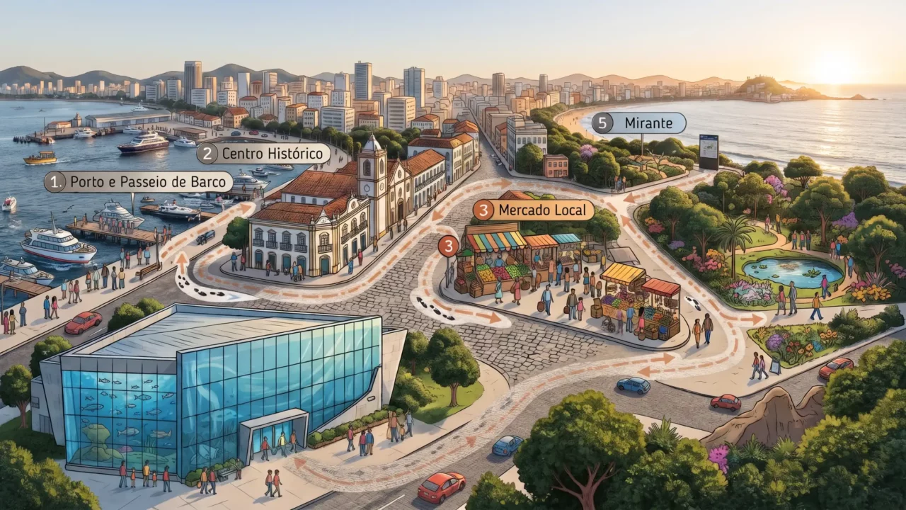 Como montar um roteiro completo a partir do Aquário Municipal Como montar um roteiro completo a partir do Aquário Municipal