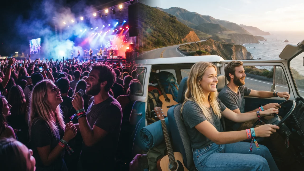 Um show de algumas horas pode render uma viagem de três dias