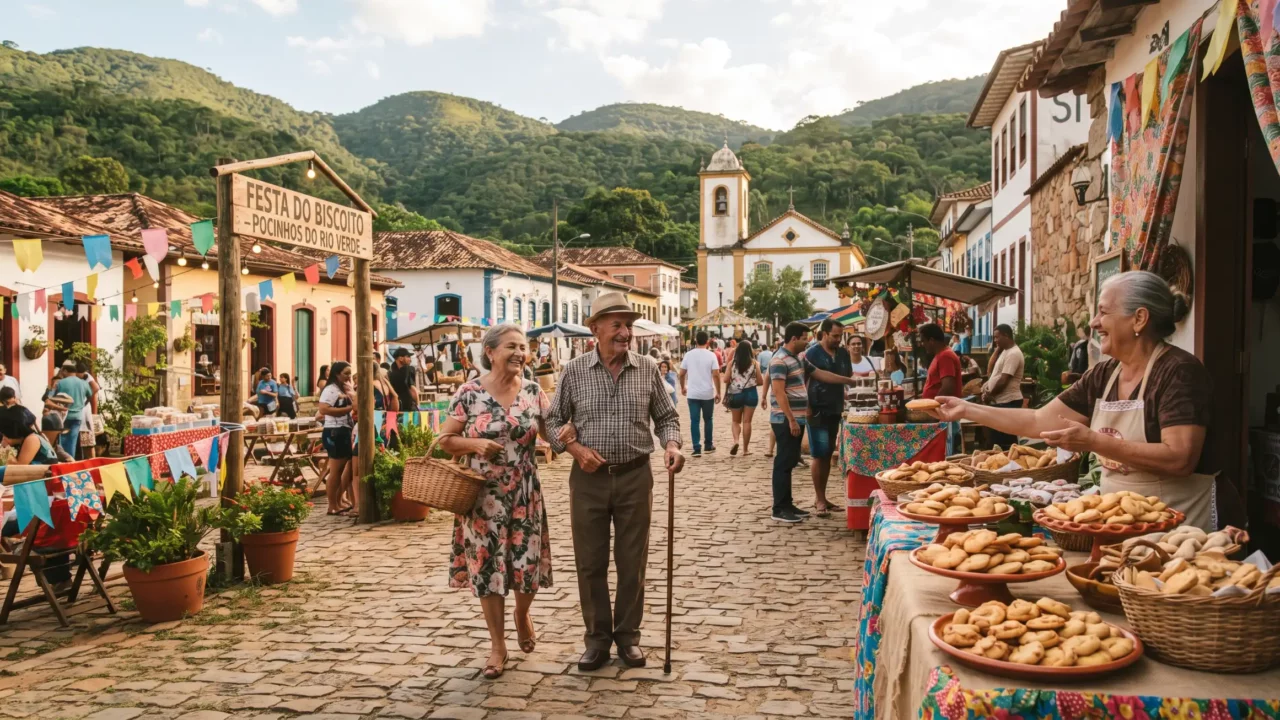 Pocinhos do Rio Verde, Festa do Biscoito e a chegada com gosto de interior mineiro