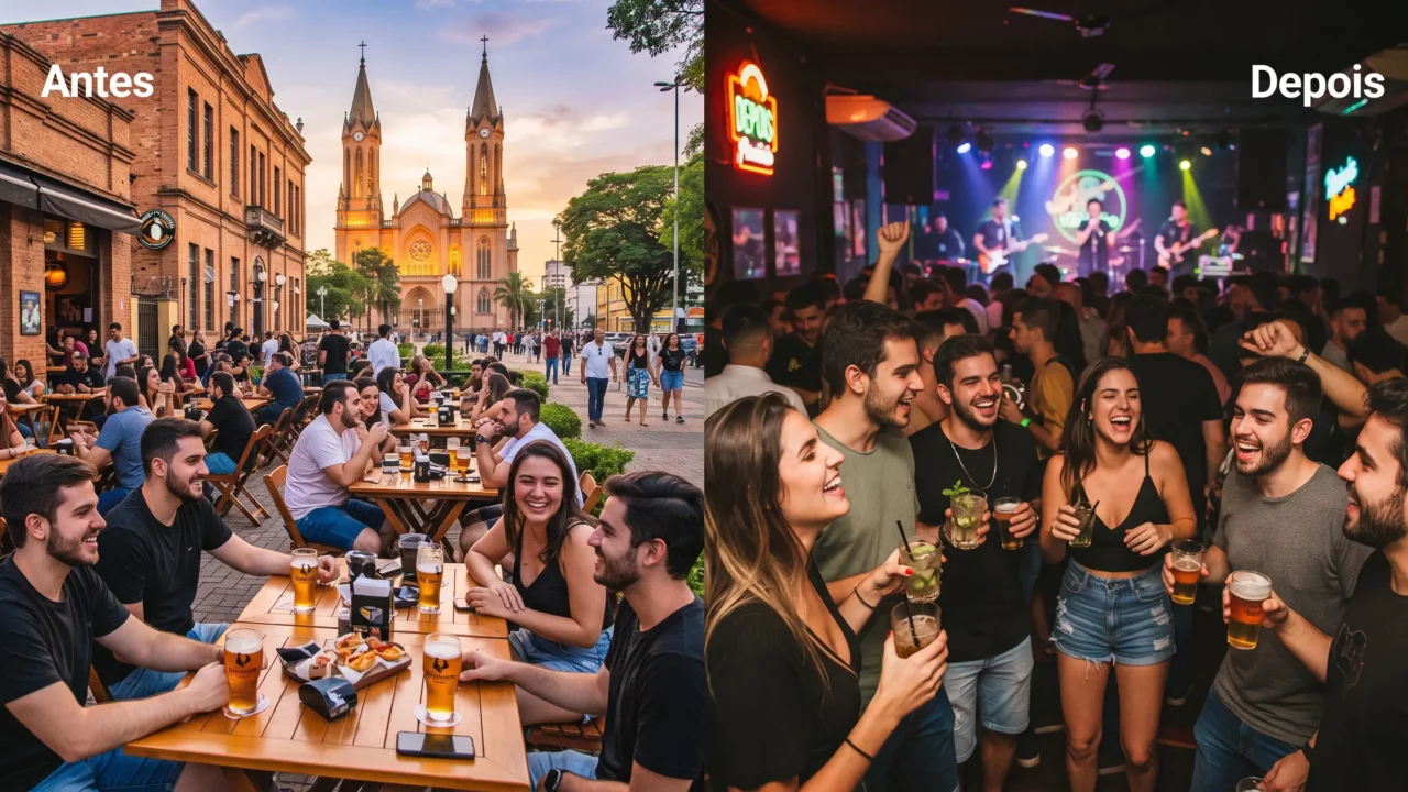 Faça uma imagem sem texto com o tema: O que fazer em Ribeirão Preto antes e depois do show