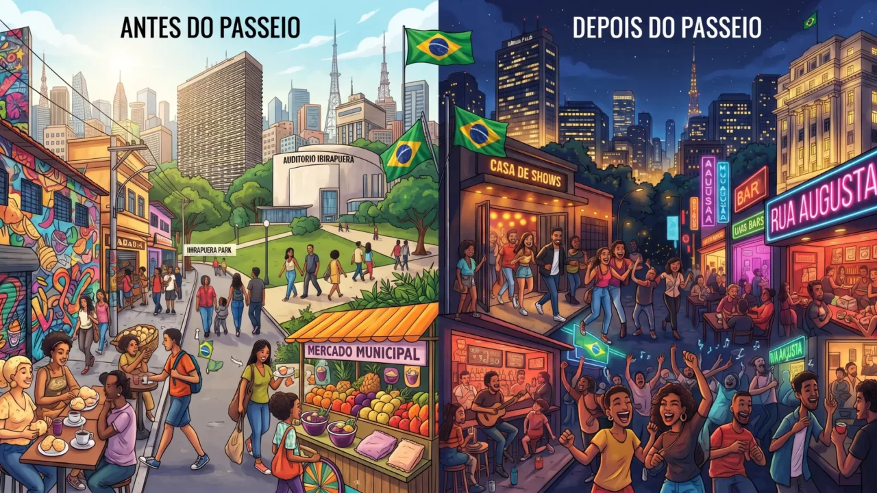 Faça uma imagem sem texto com o tema: O que fazer em São Paulo antes e depois da The KONNAKOL Tour Faça uma imagem sem texto com o tema: O que fazer em São Paulo antes e depois da The KONNAKOL Tour