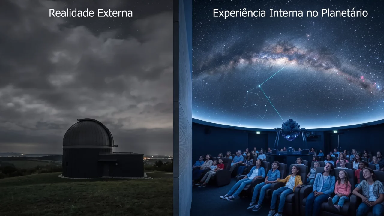O planetário resolve o problema das noites nubladas O planetário resolve o problema das noites nubladas