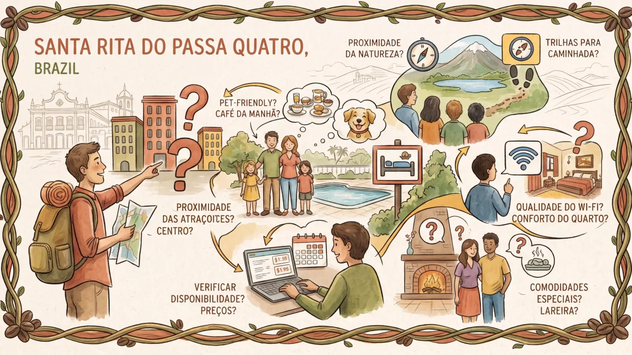 O que os viajantes mais perguntam sobre hospedagem em Santa Rita do Passa Quatro