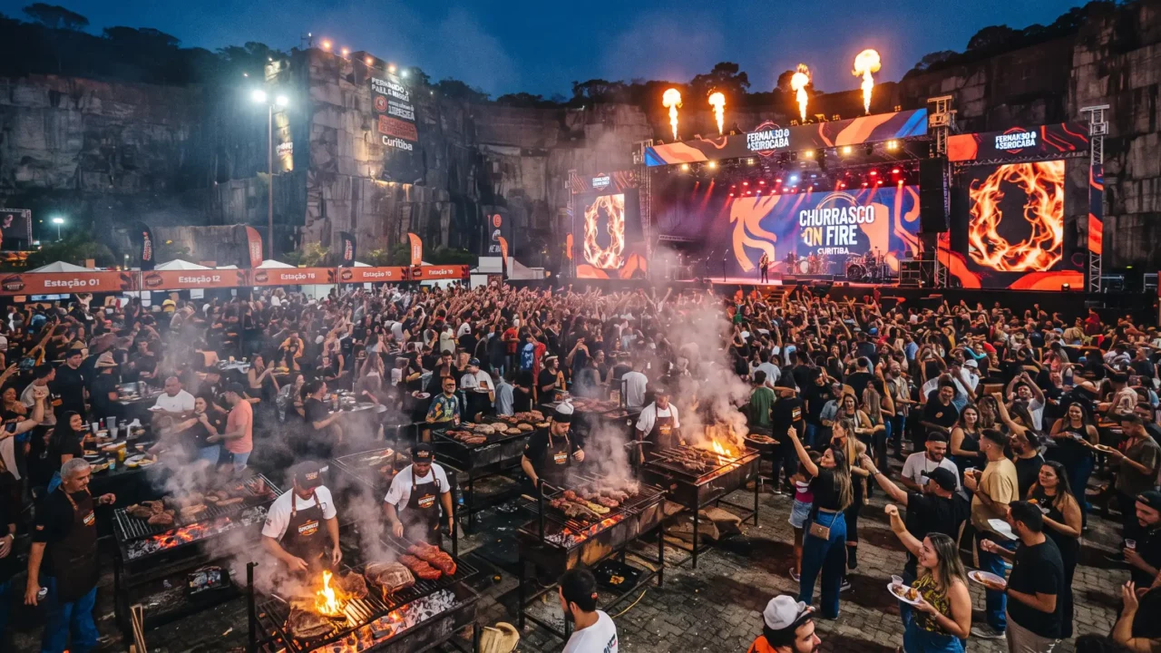 Churrasco On Fire Curitiba 2026: Fernando & Sorocaba levam fogo, música e mais de 80 estações à Pedreira