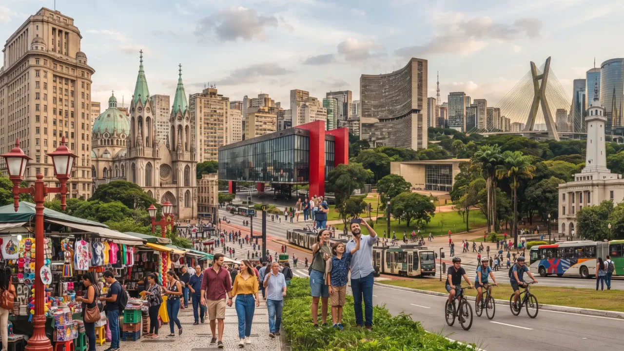 Faça uma imagem sem texto com o tema: O que fazer em São Paulo antes ou depois da Eco Expo 2026