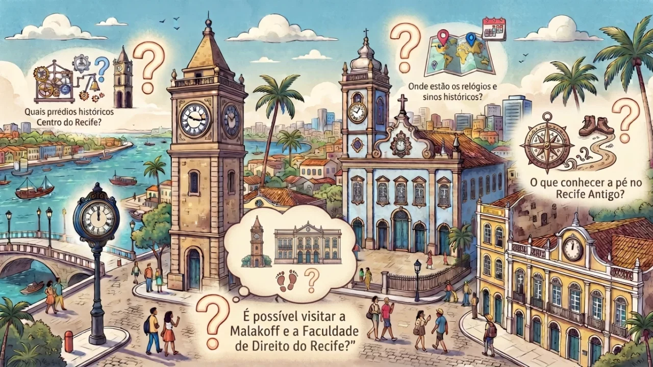 Perguntas frequentes sobre os relógios históricos do Recife